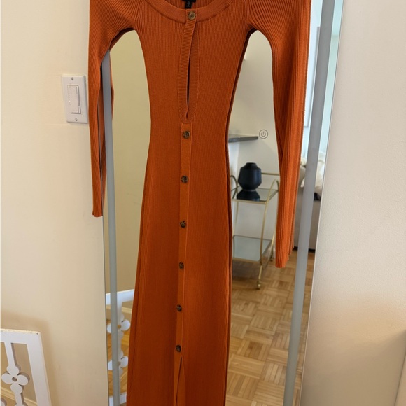 NBD Long Sleeve Rust Dress - Picture 1 of 2